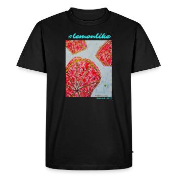 #lemonlike - Men's Premium Organic T-Shirt - black - Front - Nico (187cm)