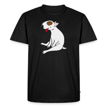 Sitting Bull Terrier - Men's Premium Organic T-Shirt - black - Front - Nico (187cm)