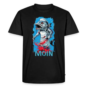 Mer du Nord Aurores boréales Coast Moin Orderer - T-shirt Premium bio Homme - noir - Devant - Nico (187cm)