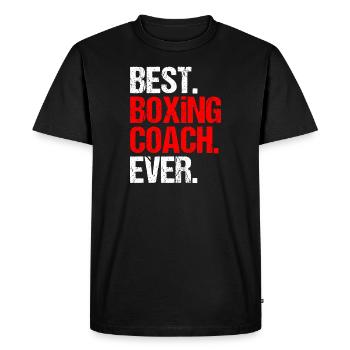 Meilleur entraîneur Boîte de tout cadeau boxeur temps - T-shirt Premium bio Homme - noir - Devant - Nico (187cm)