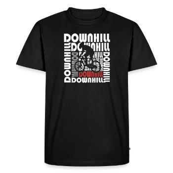 en descendant - T-shirt Premium bio Homme - noir - Devant - Nico (187cm)