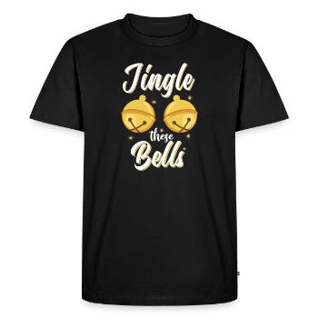 Jingle These Bells - Men's Premium Organic T-Shirt - black - Front - Nico (187cm)