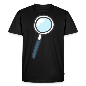 Magnifying glass - Men's Premium Organic T-Shirt - black - Front - Nico (187cm)
