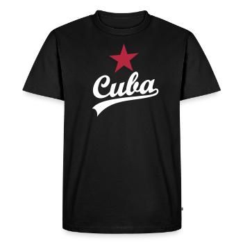 CUBA A - T-shirt Premium bio Homme - noir - Devant - Nico (187cm)