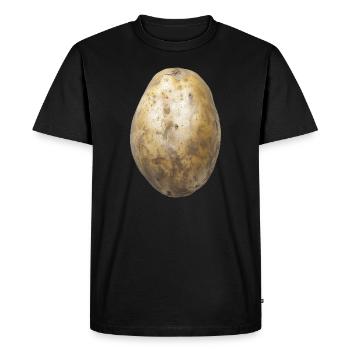 Pomme de terre - T-shirt Premium bio Homme - noir - Devant - Nico (187cm)