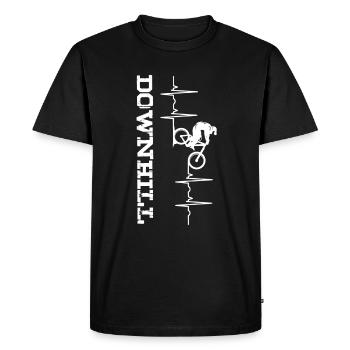 Downhill - Men's Premium Organic T-Shirt - black - Front - Nico (187cm)