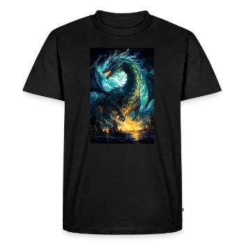 Dragon - Men's Premium Organic T-Shirt - black - Front - Nico (187cm)