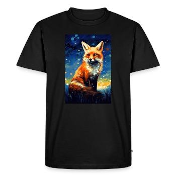 Fox - Men's Premium Organic T-Shirt - black - Front - Nico (187cm)