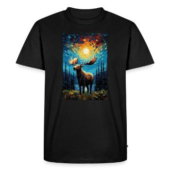 Élan - T-shirt Premium bio Homme - noir - Devant - Nico (187cm)