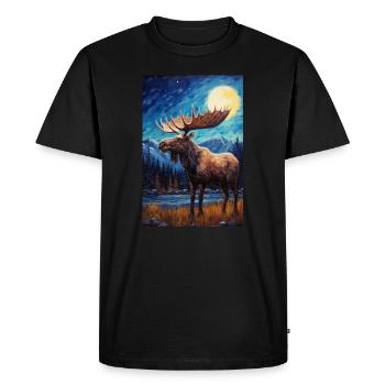 Élan - T-shirt Premium bio Homme - noir - Devant - Nico (187cm)