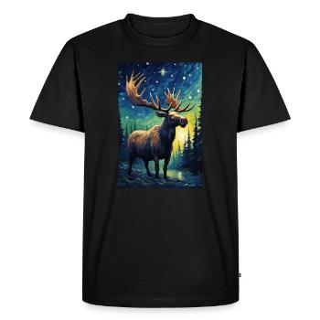Élan - T-shirt Premium bio Homme - noir - Devant - Nico (187cm)
