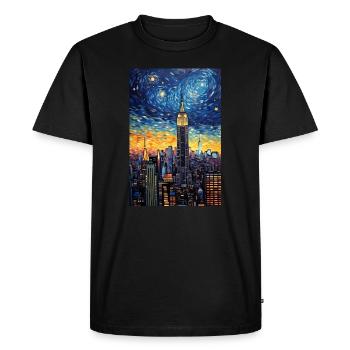 New York - Männer Premium Bio T-Shirt - Schwarz - Vorne - Nico (187cm)