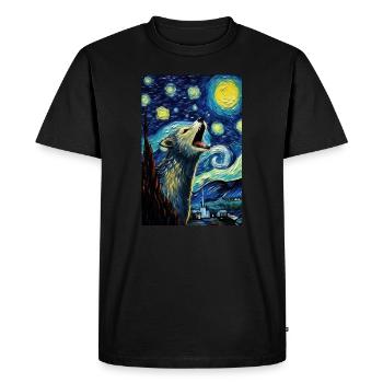 Loup - T-shirt Premium bio Homme - noir - Devant - Nico (187cm)