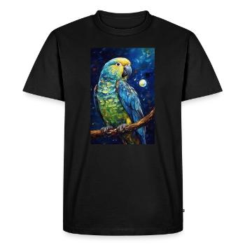 Parrot - Men's Premium Organic T-Shirt - black - Front - Nico (187cm)