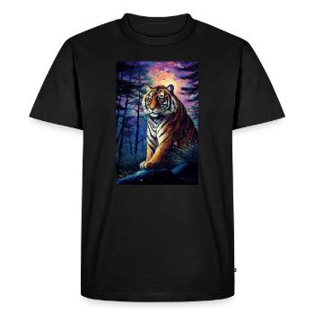 Tigre - T-shirt Premium bio Homme - noir - Devant - Nico (187cm)