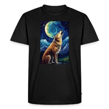 Loup - T-shirt Premium bio Homme - noir - Devant - Nico (187cm)