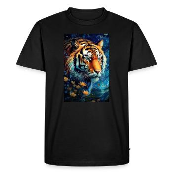 tigre - T-shirt Premium bio Homme - noir - Devant - Nico (187cm)