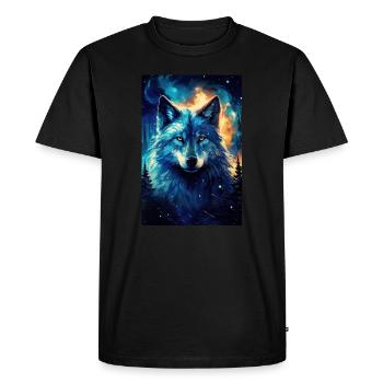 Loup - T-shirt Premium bio Homme - noir - Devant - Nico (187cm)