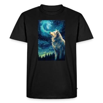 Loup - T-shirt Premium bio Homme - noir - Devant - Nico (187cm)