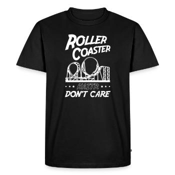 Roller Coaster Hair Dont Care - Men's Premium Organic T-Shirt - black - Front - Nico (187cm)