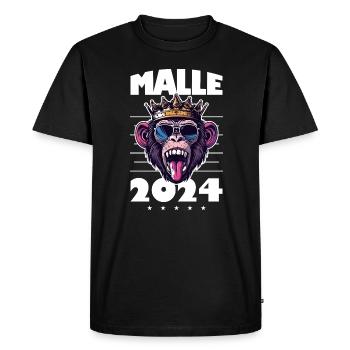 Malle 2024 Mallorca Monkey Party - Men's Premium Organic T-Shirt - black - Front - Nico (187cm)