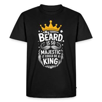 Barbe Moustache Barbu Hommes - T-shirt Premium bio Homme - noir - Devant - Nico (187cm)