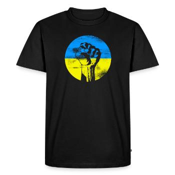 Ukraine - Men's Premium Organic T-Shirt - black - Front - Nico (187cm)