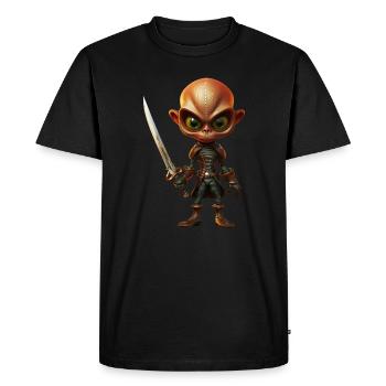 Pirate extraterrestre avec sabre - T-shirt Premium bio Homme - noir - Devant - Nico (187cm)