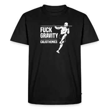 Gravity enculer - Calisthenics - T-shirt Premium bio Homme - noir - Devant - Nico (187cm)