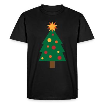 Sapin de Noël / Tannenbaum / Sapin de Noël - T-shirt Premium bio Homme - noir - Devant - Nico (187cm)