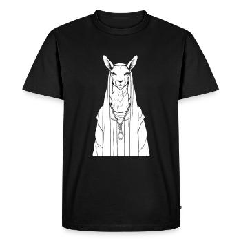 Lama chrétien chrétien - T-shirt Premium bio Homme - noir - Devant - Nico (187cm)