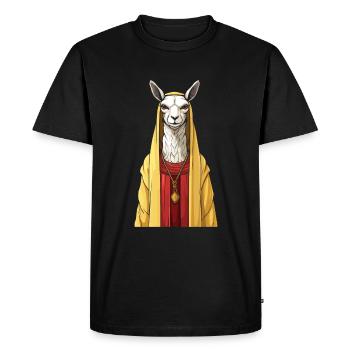 Lama chrétien chrétien - T-shirt Premium bio Homme - noir - Devant - Nico (187cm)
