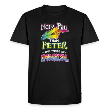 More Than Peter And Twice As Magical LGBT Gift - Men's Premium Organic T-Shirt - black - Front - Nico (187cm)