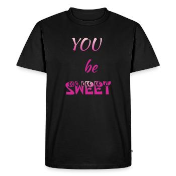 You be Sweet - Men's Premium Organic T-Shirt - black - Front - Nico (187cm)