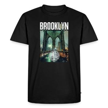 Brooklyn Birdge - T-shirt Premium bio Homme - noir - Devant - Nico (187cm)