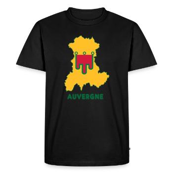 Auvergne - T-shirt Premium bio Homme - noir - Devant - Nico (187cm)