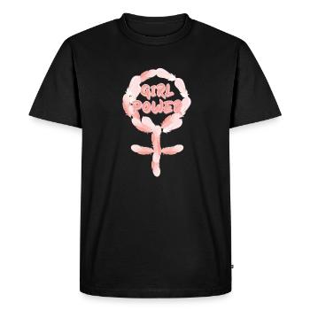 Le pouvoir des filles - T-shirt Premium bio Homme - noir - Devant - Nico (187cm)