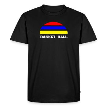Basketball Tshirt - Men's Premium Organic T-Shirt - black - Front - Nico (187cm)