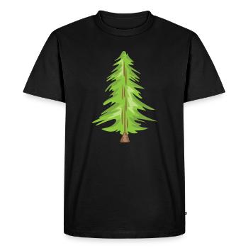 Christmas Tree Christmas Forest Tree Trees - Men's Premium Organic T-Shirt - black - Front - Nico (187cm)