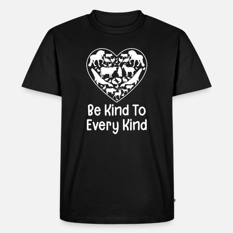 Be Kind to Every Kind - Männer Premium Bio T-Shirt - Schwarz