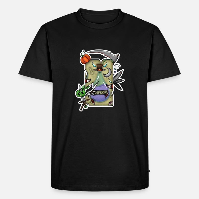 Halloween-Gift-Tarot! - Männer Premium Bio T-Shirt - Schwarz