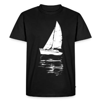 Sailing Drawing - Men's Premium Organic T-Shirt - black - Front - Nico (187cm)