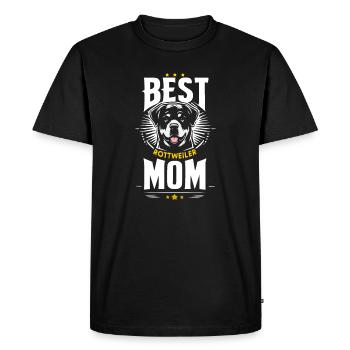 best mom , meilleure maman de rottweiler - T-shirt Premium bio Homme - noir - Devant - Nico (187cm)