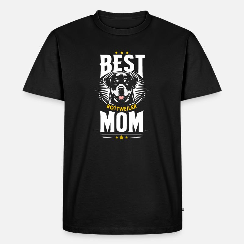 Beste Mama, Rottweilers beste Mama - Männer Premium Bio T-Shirt - Schwarz