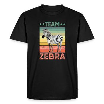 Zebra - Men's Premium Organic T-Shirt - black - Front - Nico (187cm)