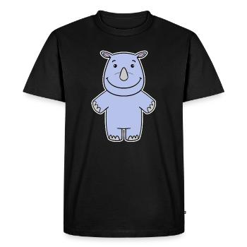 Rhinocéros, Rhinocéros - T-shirt Premium bio Homme - noir - Devant - Nico (187cm)