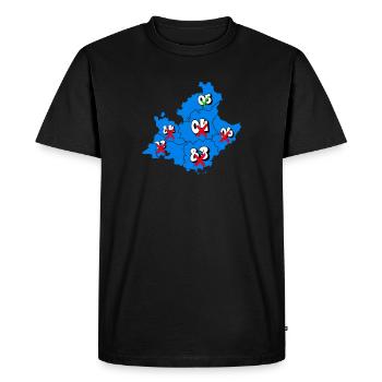 Région PACA - T-shirt Premium bio Homme - noir - Devant - Nico (187cm)