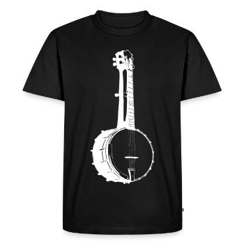Croquis de banjo - T-shirt Premium bio Homme - noir - Devant - Nico (187cm)