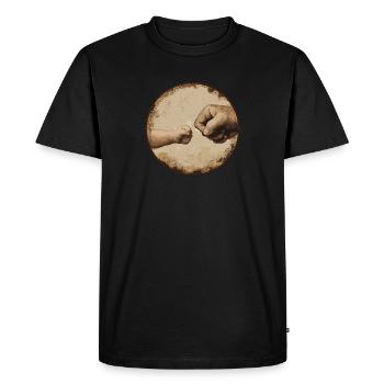 Grand-père, petit-fils, petite-fille Michel-Ange - T-shirt Premium bio Homme - noir - Devant - Nico (187cm)