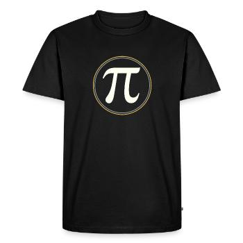 π en cercle – L’élégance des constantes - T-shirt Premium bio Homme - noir - Devant - Nico (187cm)